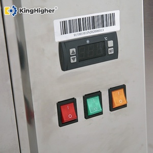 Vitrina Refrigerada Comercial de 3 Niveles con Vidrio Curvo para Exhibición de Pasteles, con Descongelador, Tipo Piso, Color Negro, Personalizable - Product Image 4