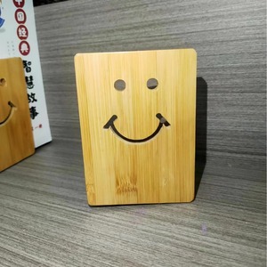 Bamboo <b>Bookends</b> 7.5x10.5x13cm Natural Wood Design For Desk Organization - Product Image 2