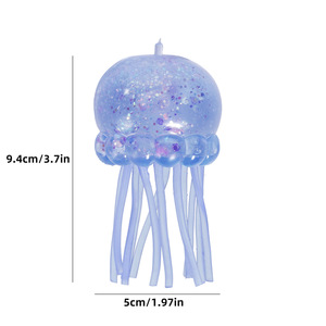 Jellyfish Ice Cube <b>Squishy</b> Swirl Effect Stress Relief Toy Sensory Fidget Snow Ice Cube Slow Rise Toy Hot Selling Gift - Product Image 5