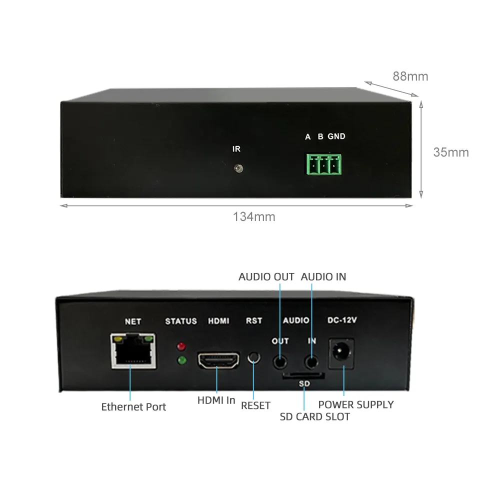 H264 hd-mip एनकोडर मॉडुलेटर 1 चैनल HD-मील इनपुट MPEG-4 avc/h264 वीडियो एन्कोडिंग