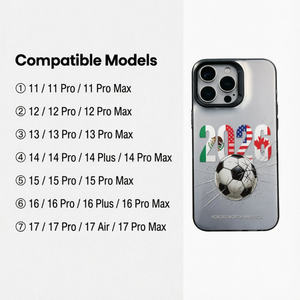 <span class=keywords><strong>Coque</strong></span> antichoc en TPU mat avec cadre de protection d'objectif, motif drapeau Amérique du Nord Football 2026, pour <span class=keywords><strong>iPhone</strong></span> 17 16 15 14 13 <span class=keywords><strong>Pro</strong></span> Max - Product Image 3