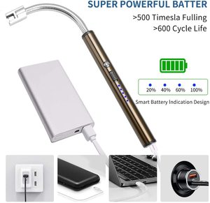 Meilleure vente Briquet rechargeable 360 USB coupe-vent au design moderne pour allumer des bougies pour le camping Barbecue Réchauds à gaz Cuisson - Product Image 4