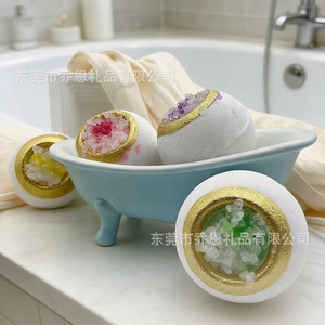 Bombes de bain sphériques en cristal 100g, parfum longue durée, bombes effervescentes pour le bain - Product Image 2