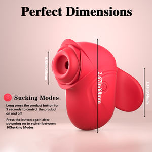 S-HANDE 섹스 토이 실리콘 모델 마사지 제품 성인용품 질 꿀벌 장미 강력한 흡입 핑거 바이브레이터 성인 장난감 - Product Image 4