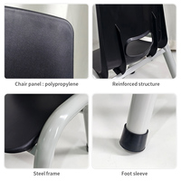 Chaises d'école empilables ergonomiques et durables en plastique pour enfants de maternelle, couleurs personnalisables, vente en gros