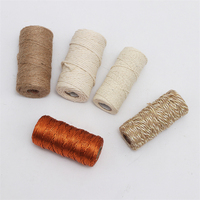 Vente en gros de corde de jute naturelle Corde de jute tressée en fil d'or multibrins rouge pour l'artisanat