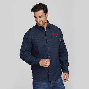 Camisa de Trabajo Ignífuga Crown HRC2 14cal/cm² de Nailon y Algodón, Corte Regular, Ropa de Seguridad - Product Image 1