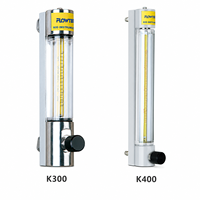 K300/K400 1/8" 1/4" NPT Thread 360° °   Panel Penutup Pembesar Putar dengan Dudukan, Bodi 304SS/Aluminium, Tabung Kaca Mikro Rotameter