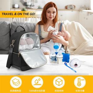 <span class=keywords><strong>Sac</strong></span> isotherme de biberon de mode écologique isolé pour travail de soins infirmiers pouvant contenir 6x9oz 20L grand <span class=keywords><strong>sac</strong></span> à dos de stockage de lait maternel 2-n-1 - Product Image 2