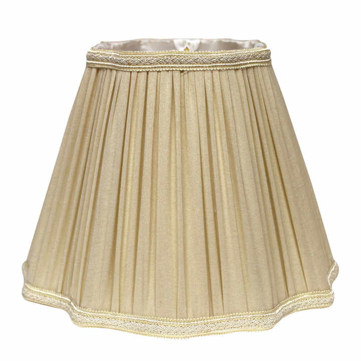 16\" Pearl Grey Slanted Fancy Square Shantung Lampshade by HMS Elegant Lamp Covers & Shades