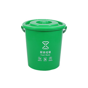 ถังขยะแบบมีหูหิ้ว ขนาด 10 ลิตร สีเขียว สำหรับครัว พร้อมฝาปิดและตะกร้ากรองเศษอาหาร สำหรับใช้ภายในอาคาร - Product Image 2