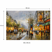Peinture à l'huile impressionniste faite à la main, scène de rue parisienne, 40*60cm, décoration d'hôtel, vente chaude