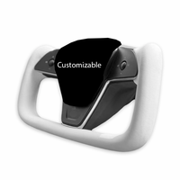 Volant en cuir Nappa blanc/noir avec chauffage pour Tesla Model X/ Model S 2016-2020, modification Plug and Play pour véhicules électriques