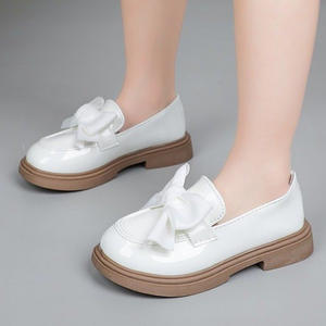 Mocasines con Detalle de Lazo y Estampado a Cuadros Primavera 2025, Zapatos Sin Cordones Negros Estilo Británico, Parte Superior de PU, Suela de Plataforma de Goma - Product Image 3