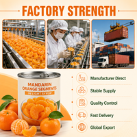 Jeruk Mandarin Kaleng 850g dalam Sirup Ringan Tutup Mudah Dibuka Merek Pribadi Ukuran Kustom Produsen Grosir