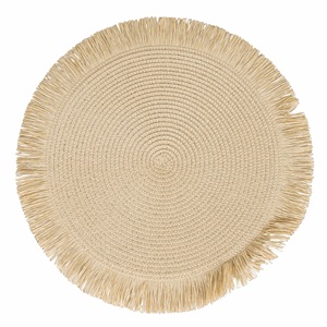Tovagliette di carta con frange, tonalità di cioccolato, 4 pezzi assortiti. - Product Image 3