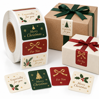Autocollant d'étanchéité personnalisé pour boîte cadeau, étiquette adhésive imprimée pour emballage, papier de soie, boîte d'expédition, carton pliable, emballage cadeau, commandes de fêtes