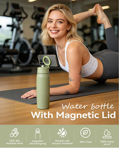 Support magnétique pour téléphone, gourde de sport en acier inoxydable 304 de 750 ml, compatible MagSafe, avec couvercle trépied, bouteille d'eau isotherme sous vide 12-24 - Product Image 2