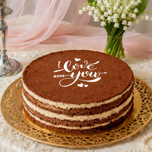 <span class=keywords><strong>Pochoir</strong></span> personnalisé en acrylique transparent pour latte art, gabarit de saupoudrage pour gâteau tiramisu, planche de tamisage pour poudre de cacao pour café, boulangerie, vente en gros - Product Image 3