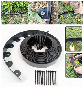 Landscape <strong>Edging</strong> Kit No-Dig Garden <strong>Edging</strong> Border <strong>Lawn</strong> Flower Gardens <strong>Rubber</strong> Landscaping <strong>Edging</strong> for Yard <strong>Edging</strong> Borders Black - Product Image 2
