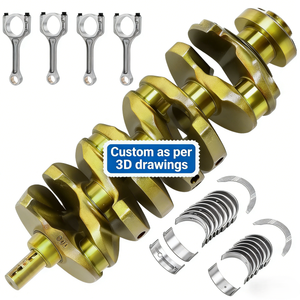 Custom Brass Crankshaft Fuel-Type Gasoline Replacement Crankshaft Construction <b>Machinery</b> and Motorboat Engines CNC Machining - Product Image 1