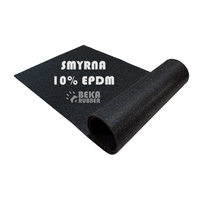 Tapete de Gimnasio Beka EPDM de 4mm-10mm, Smyrna con 10% de Partículas Negras, Rollo de Alta Densidad, Antideslizante, Ecológico, Absorción de Impactos