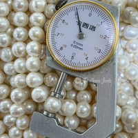 Prix d'usine – Perles d'eau douce naturelles presque rondes de 9-10 mm, blanc éclatant, en vrac, pour la création de bijoux DIY, faible MOQ