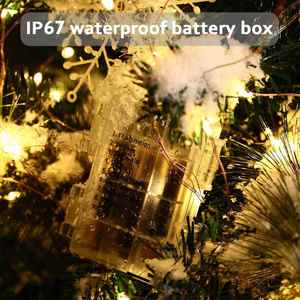 Waterproof 10M 100 <b>LED</b> Fairy <b>Lights</b> Copper <b>Wire</b> Paper Battery Operated String <b>Light</b> Christmas Home Party Wedding Decorations - Product Image 3