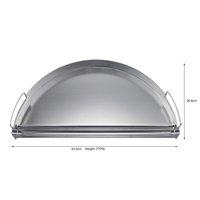 Plaque de cuisson BBQ demi-lune en acier inoxydable, plaque de cuisson semi-circulaire à surface plate, prix de gros usine