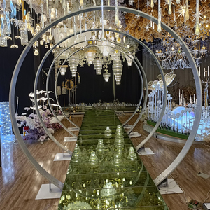 Eventos suaves RGB luz redonda boda arco túnel Metal LED escenario pasillo arco soporte fiesta telón de fondo para eventos - Product Image 6