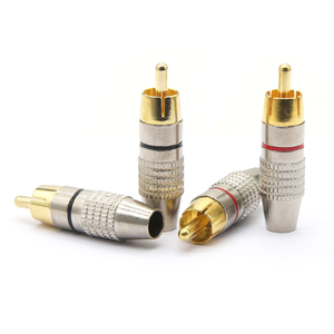 Chuối cắm <span class=keywords><strong>RCA</strong></span> nối 6mm 24K mạ vàng chuyên nghiệp loa âm thanh Adapter dây nối <span class=keywords><strong>RCA</strong></span> nam cắm - Product Image 3