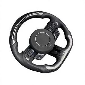 Volant en fibre de carbone forgé sur mesure avec écran LED pour <span class=keywords><strong>Ford</strong></span> Mustang S550 2015-2023 GT - Cuir chauffant et perforé - Product Image 5