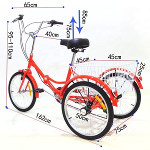 Tricycle adulte pliable 26 "24" 20 " avec panier de courses, tricycle de ville pour personnes âgées - Product Image 4