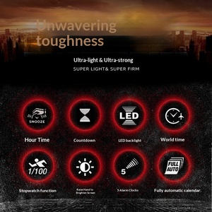 Orologio Sportivo Personalizzato per Attività all'Aperto, Impermeabile, in Fibra di Carbonio e Acrilico, con Sveglia, Timer e Conto alla Rovescia, OEM per <span class=keywords><strong>Uomo</strong></span> - Product Image 5