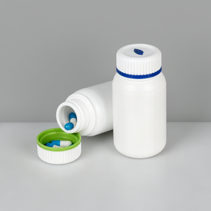 Envase de Plástico HDPE para Pastillas con Tapa de Rosca, Frasco de Boca Ancha para Medicamentos y Suplementos, para Envasado Farmacéutico - Product Image 1
