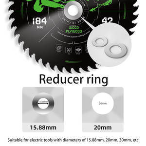 Lame de scie à panneaux de 6-1/2 pouces, lame de scie circulaire TCT pour la coupe du bois, pour bois dur, panneau de mélamine - Product Image 5