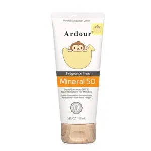 Private Label Kids Sunscreen Cream For Baby Sun Protection SPF 50 Children Sunblock Face Body Skin Care Babies Sun Lotion