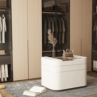 Armoires modernes de luxe et rangements modulaires pour placard, ensemble complet pour salon, îlot de rangement en bois massif, fabrication sur mesure