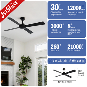 1stshine 52 Zoll Moderner Deckenventilator mit Intelligenter Steuerung, 6 Geschwindigkeiten, Smart Home für Wohnzimmer und Schlafzimmer, mit <span class=keywords><strong>App</strong></span>-Steuerung - Product Image 3