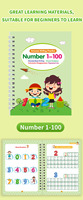 Kalligrafisches Wiederverwendbares 4-teiliges Magisches Übungsheft für Englisch Handschrift-Kalligraphie-Notizbuch Kinder-Druckbücher
