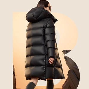 Chaud coupe-vent solide unisexe veste d'hiver décontracté avant fermeture éclair femmes longue doudoune confortable poche manteaux équestres - Product Image 6