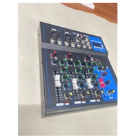 F seri 10 DSP konsol Mixer Audio MP3, Meja suara USB dengan tampilan LED dan lampu klip