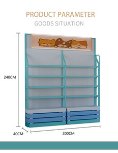 Hệ thống hiển thị tường với kệ đá phiến hiển thị bán lẻ kệ đơn vị cung cấp vật nuôi cửa hàng vật nuôi Gondola merchandiser - Product Image 5