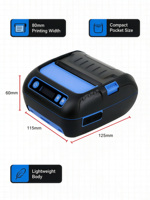 Mini impresora térmica de recibos, impresora POS de 80mm, impresión directa, impresora de interfaz USB portátil de mano para restaurante, 1 unidad