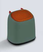Poubelle en plastique au design d'animaux, corbeille avec couvercle pour table de bureau, panier à papier, sécurisée