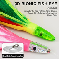 LureStorm 6,5 pouces/165 mm/46 g Jupe en plumes douces UV, appâts artificiels pour la pêche en eau salée, pêche en mer profonde, pêche en bateau, thon