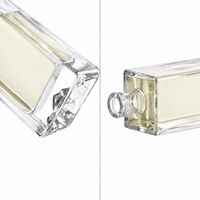 Bouteille de liqueur en verre rectangulaire transparente de 500 ml avec base en forme de montagne pour l'emballage personnalisé de whisky et de vodka, marque BOXUN