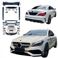 Pare-chocs de voiture de haute qualité pour Mercedes Benz W117 2013-2019, modèle CLA restylé CLA45 avec grilles, diffuseur arrière et sorties d'échappement