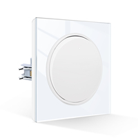 Bingoelec gros verre trempé ue/royaume-uni 1gang2way bascule lumière LED interrupteur rond mécanique escalier mur bouton poussoir interrupteur