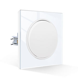 Bingoelec, venta al por mayor, vidrio templado, UE/Reino Unido, 1gang2way, interruptor redondo de <span class=keywords><strong>luz</strong></span> LED basculante, interruptor de botón mecánico de pared de <span class=keywords><strong>escalera</strong></span> - Product Image 6